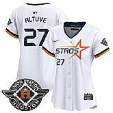 Women's Houston Astros #27 Jose Altuve White 2025 City Connect Limited Stitched Jersey Dzhi,baseball caps,new era cap wholesale,wholesale hats